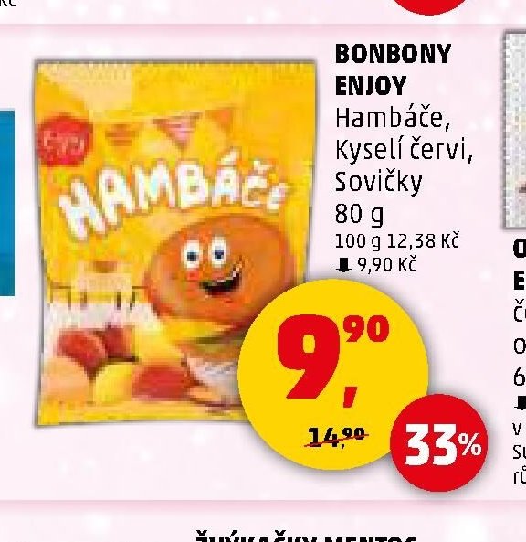 Bonbony Enjoy Hambáče, Kyselí červi, Sovičky