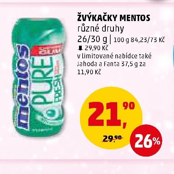 Žvýkačky Mentos