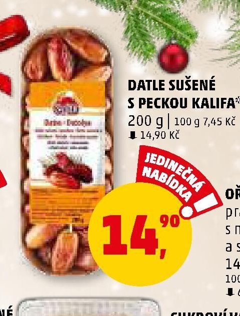 DATLE SUŠENÉ S PECKOU KALIFA