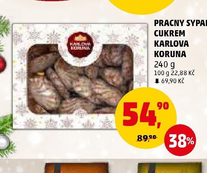PRACNY SYPANÉ CUKREM KARLOVA KORUNA
