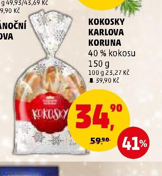 KOKOSKY KARLOVA KORUNA 40% kokosu