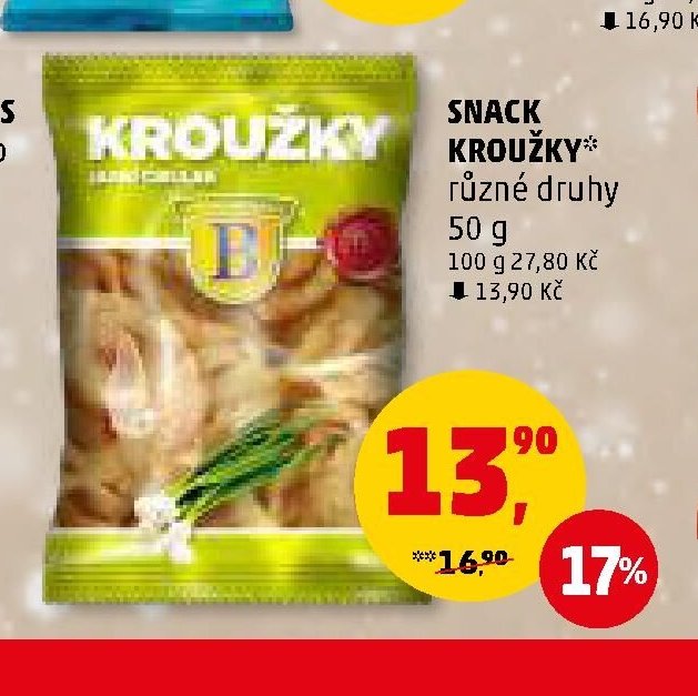 SNACK KROUŽKY různé druhy