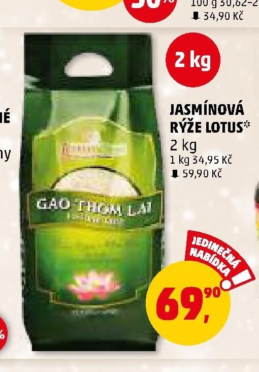 JASMÍNOVÁ RÝŽE LOTUS 2 kg