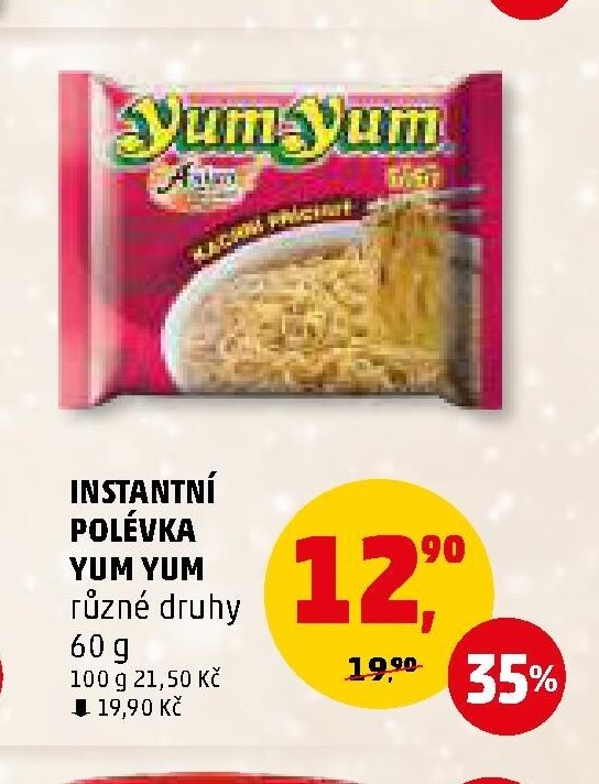 INSTANTNÍ POLÉVKA YUM YUM různé druhy 60 g