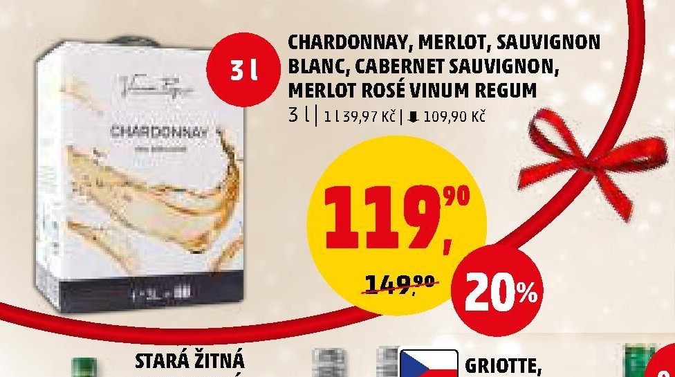 Chardonnay, Merlot, Sauvignon Blanc, Cabernet Sauvignon, Vinum Regum 3 l