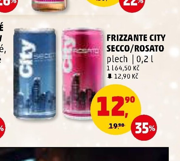 Frizzante City Secco/Rosato plech 0,2 l