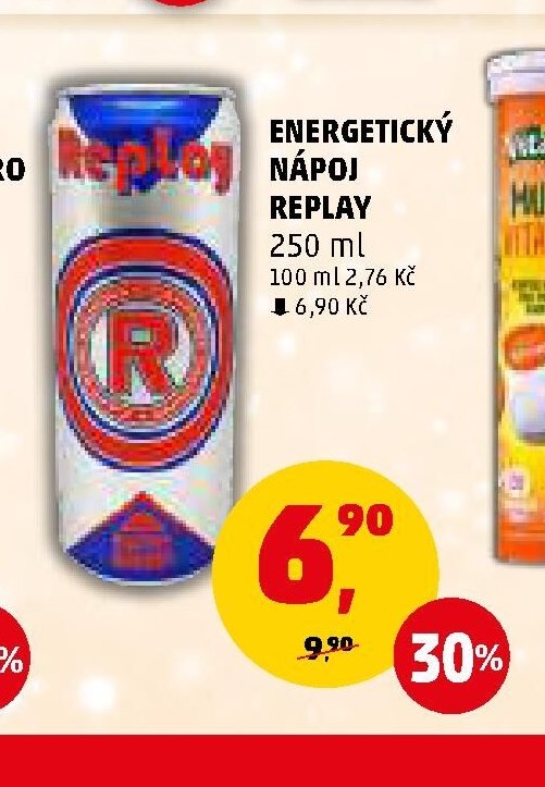 Energetický nápoj Replay