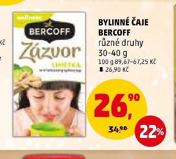BYLINNÉ ČAJE BERCOFF různé druhy