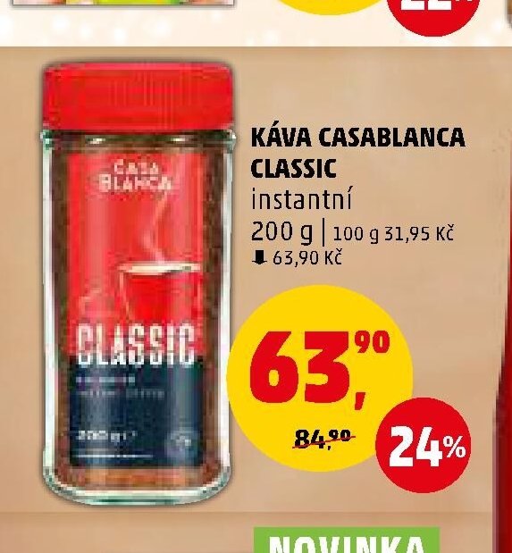 KÁVA CASABLANCA CLASSIC instantní
