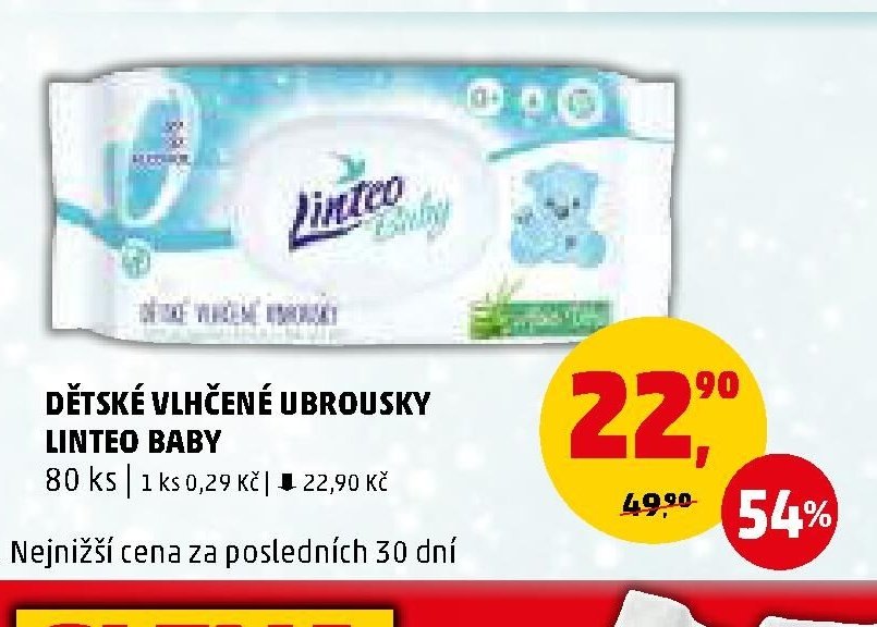 Dětské vlhčené ubrousky Linteo Baby