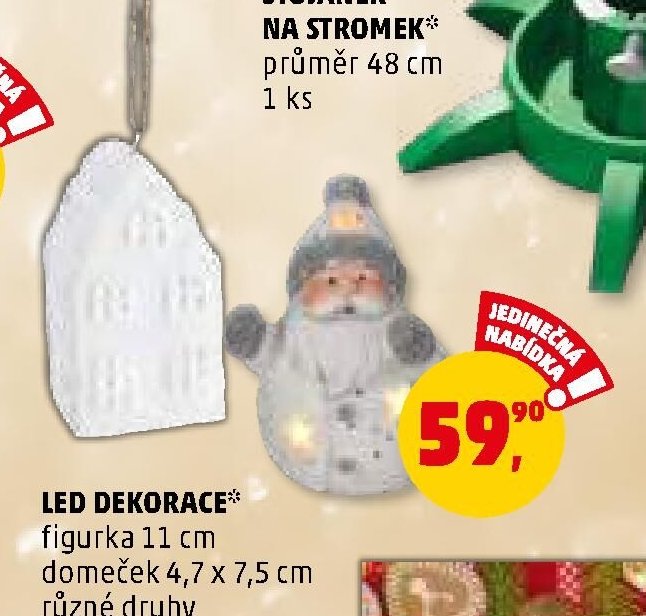LED DEKORACE* figurka 11 cm domeček 4,7 x 7,5 cm 1 ks
