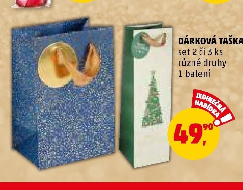 DÁRKOVÁ TAŠKA* set 2 či 3 ks 1 balení