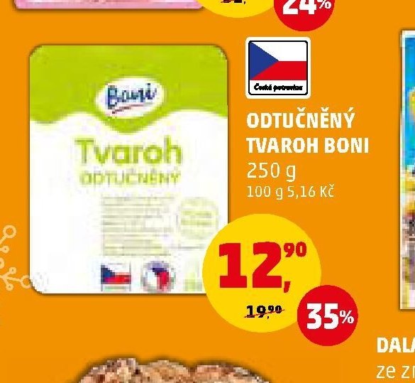 Odtučněný tvaroh Boni