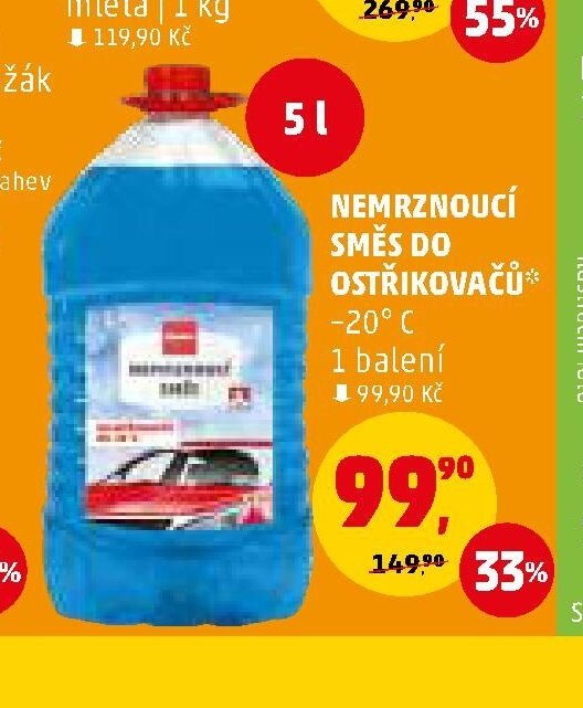 Nemrznoucí směs do ostřikovačů