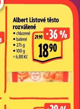 Albert Listové těsto