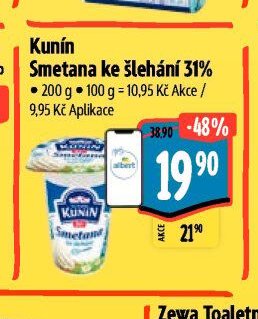 Kunín Smetana ke šlehání 31%
