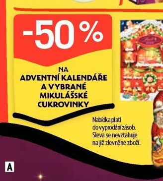 Adventní kalendáře a vybrané mikulášské cukrovinky