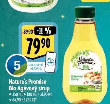 Agávový sirup bio Nature'