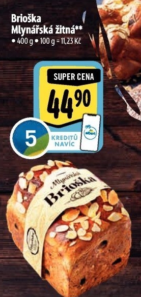 Brioška Mlynářská žitná Albert