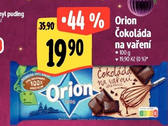 Čokoláda na vaření Orion