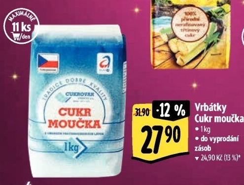 Cukr moučka Cukrovar Vrbátky