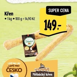 Křen čerstvý Mělnický