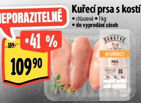 Kuřecí prsa s kostí Albert