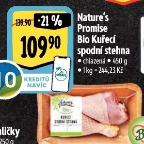 Kuřecí stehna bio Nature'
