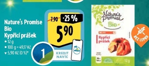 Kypřící prášek bio Nature'