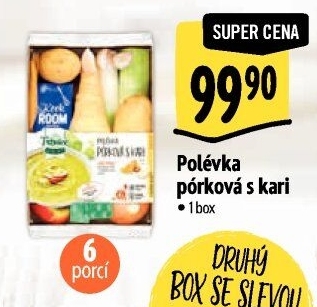 Menu box Polévka pórková s kari Albert