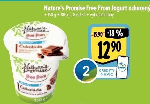 Ochucený jogurt bez laktózy Free From Nature'