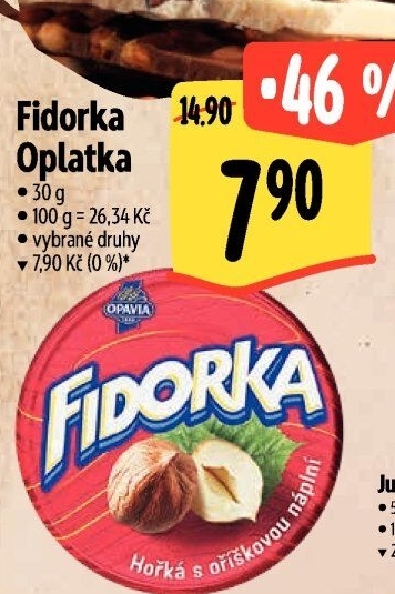 Oplatky Fidorka Opavia
