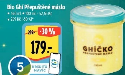 Přepuštěné máslo Ghí České ghíčko