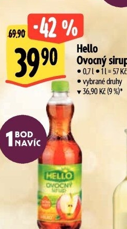 Sirup ovocný Hello