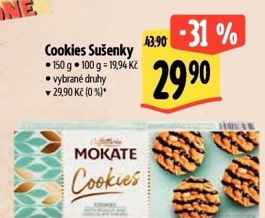 Sušenky Cookies Mokate Caffetteria
