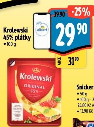 Sýr Krolewski 45% Milkpol