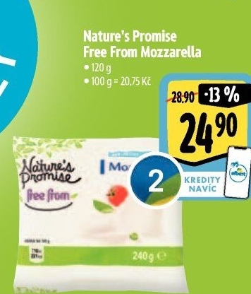 Sýr Mozzarella free from Nature'