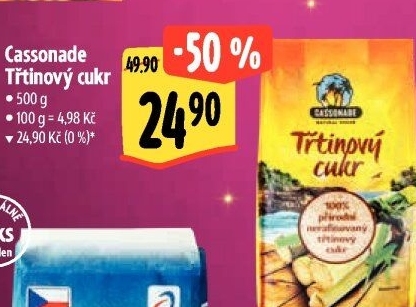 Třtinový cukr Cassonade