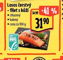 Losos čerstvý - filet s kůží