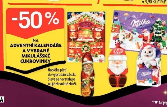 Adventní kalendáře a vybrané mikulášské cukrovinky