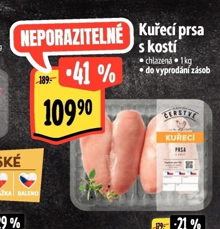 Kuřecí prsa s kostí