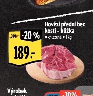 Hovězí přední bez kosti - kližka