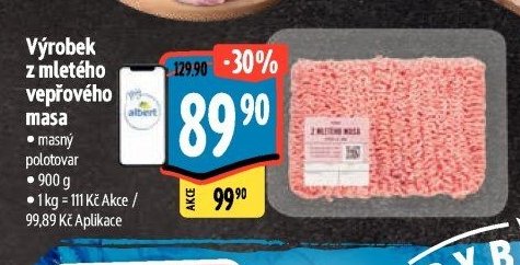 Výrobek z mletého vepřového masa