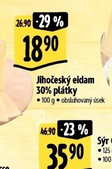 Jihočeský eidam 30% plátky