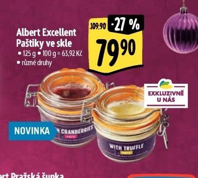 Albert Excellent Paštiky ve skle