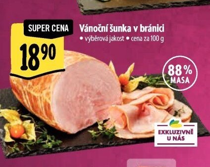 Vánoční šunka v bránici