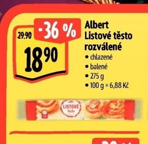 Albert Listové těsto rozválené