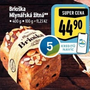 Brioška Mlynářská žitná Albert