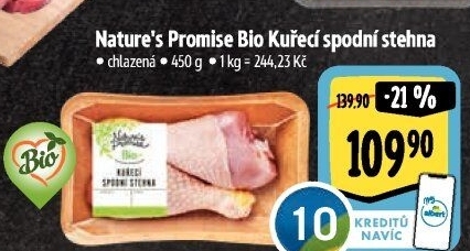 Kuřecí stehna bio Nature'