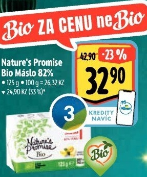 Máslo bio Nature'